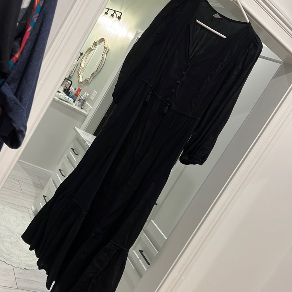 Black midi dress